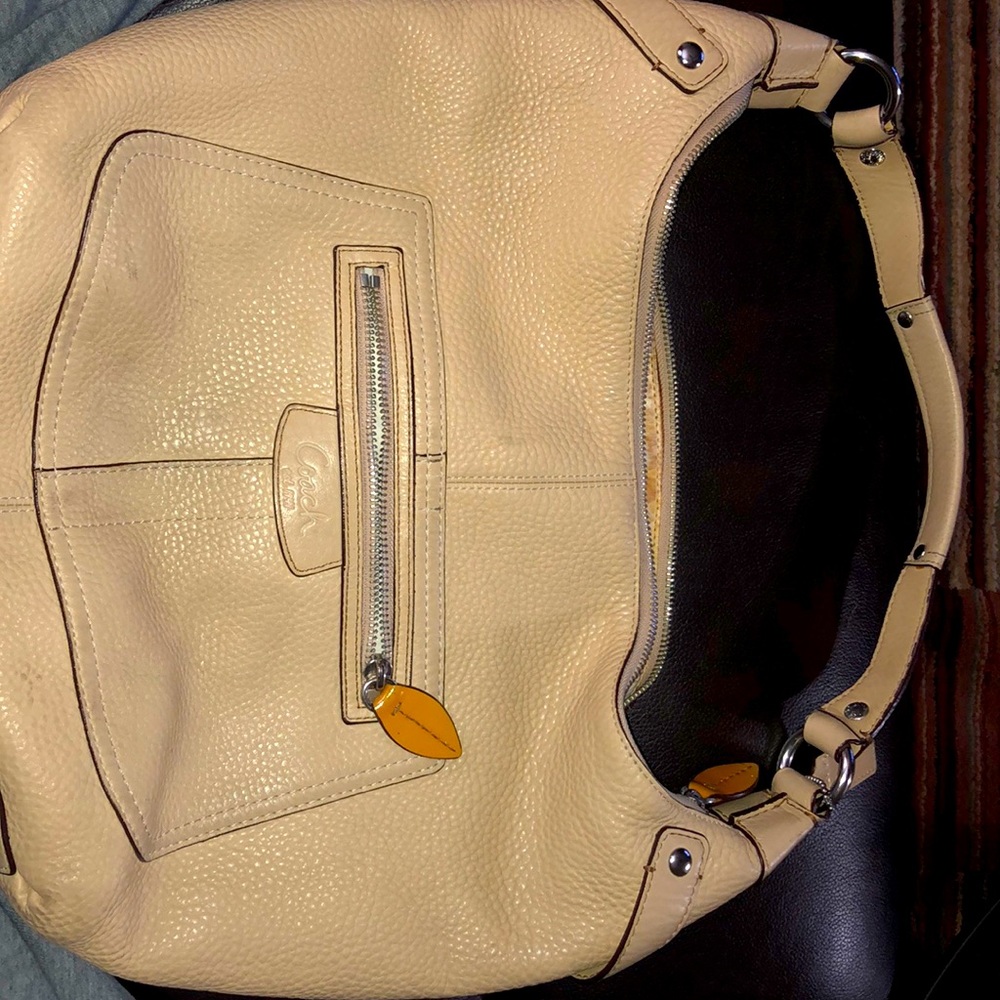 Coach leather boho bag